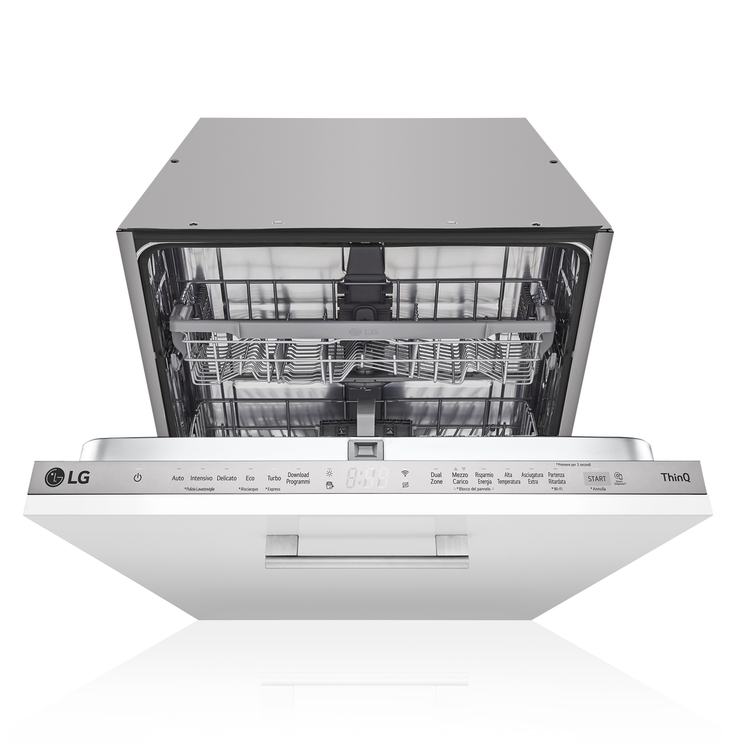 Lavavajillas integrable LG 14 cubiertos con QuadWash, EasyRack Plus y Wi-Fi ThinQ