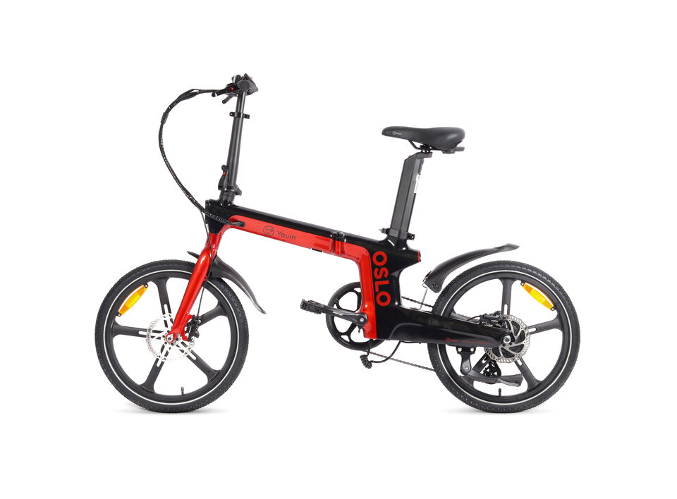 E-BIKE 20" YOUIN OSLO CARBON NEGRO / ROJA