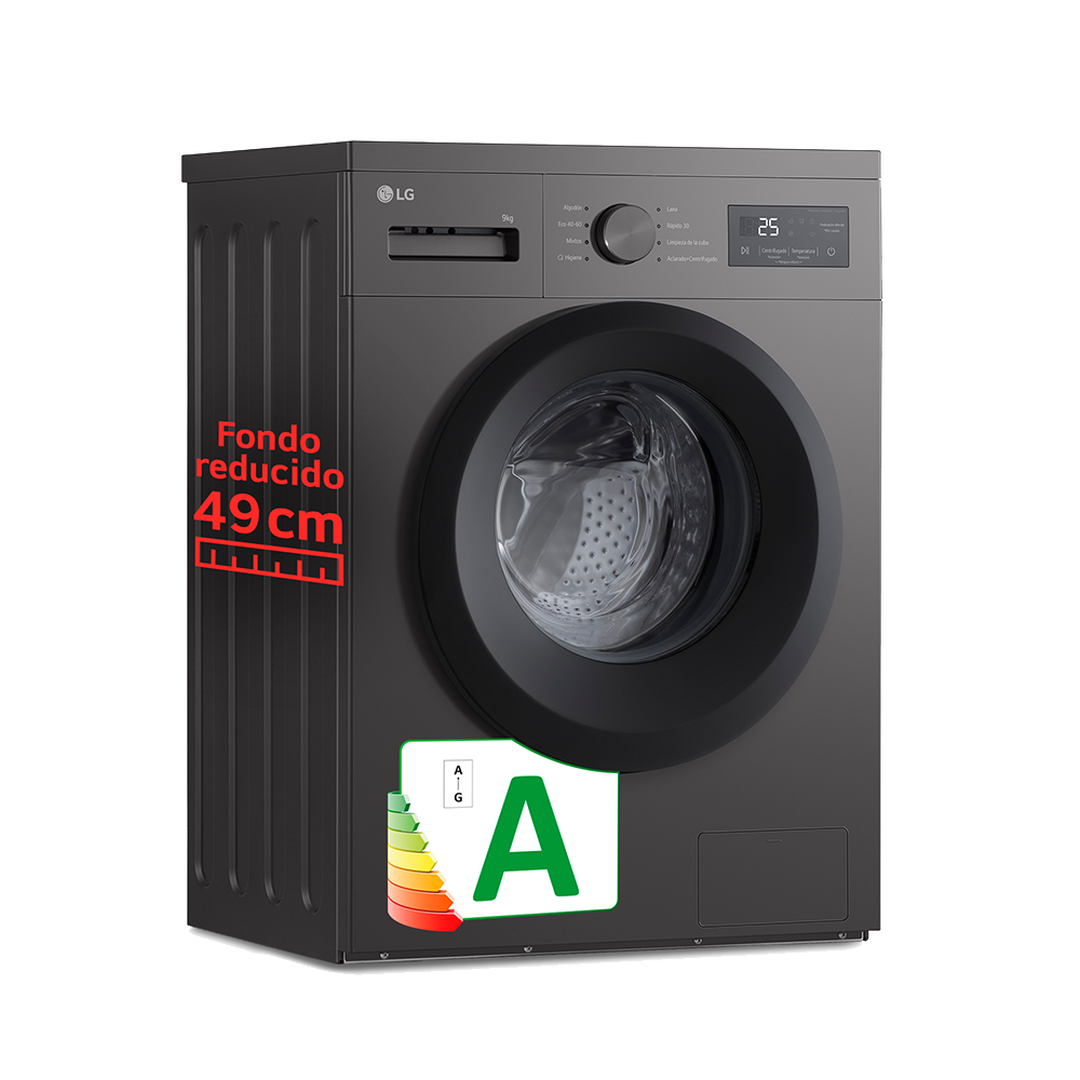 Lavadora F4A1009NDK 9 Kg Negro