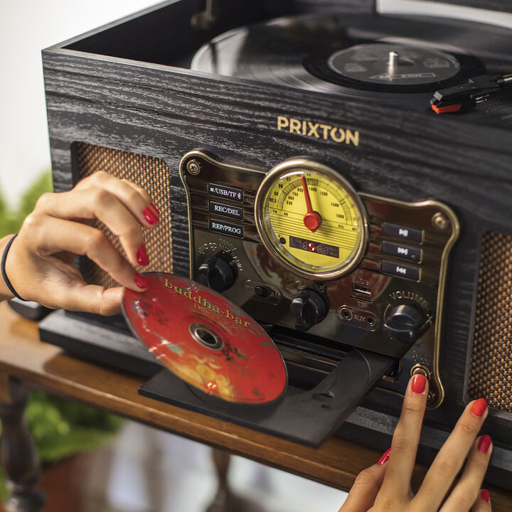 Tocadiscos con conexi&oacute;n Bluetooth y digitalizaci&oacute;n de vinilos a formato WAV.
