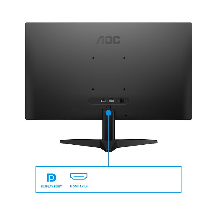 AOC 24B36X Monitor 24" FHD, 120Hz, IPS, 1ms MPRT, Adaptive Sync. (1920x1080, 1x HDMI 1.4, 1x DP 1.4), Negro
