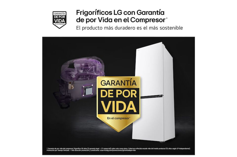 Frigor&iacute;fico Combi LG GBBS514CSW, 333L, No Frost, DoorCooling+, Blanco, Clase C
