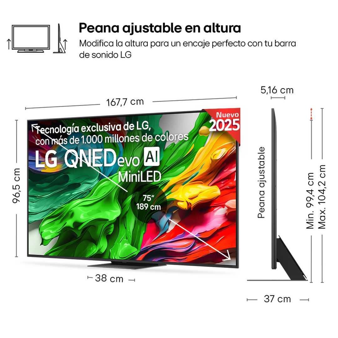 Smart TV QNED evo AI QNED86 75 MiniLED 4K 2025