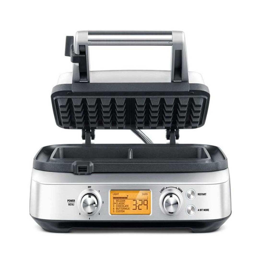 Gofrera  doble visor LCD rectangular acero Inox