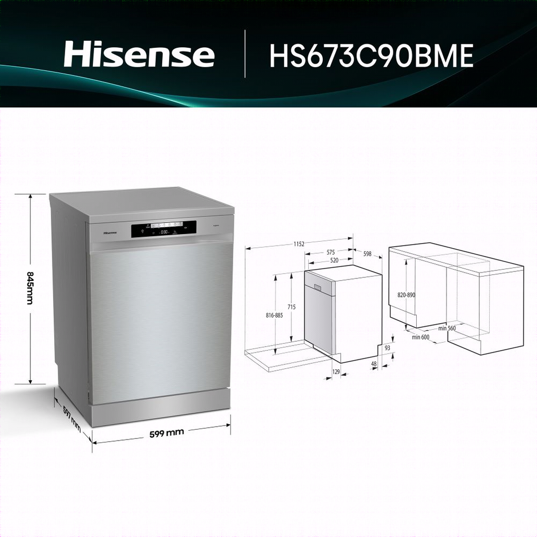 Lav. HISENSE HS643C90X 16 Serv.