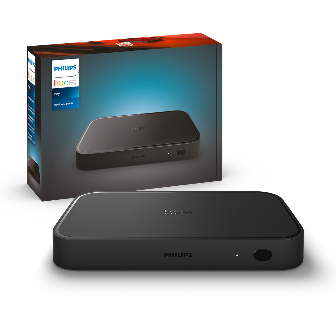 Transforma tu ocio en una experiencia de sincronización de la luz totalmente inmersiva. La Philips Hue Play HDMI sync box 8K te permite jugar, ver y escuchar a un nuevo nivel al sincronizar tus luces Philips Hue con lo que se ve en la pantalla. Gracias a la frecuencia de actualización ultrarrápida, hace coincidir los colores de la luz con el contenido de vídeo de máxima calidad a 8K 60 Hz y 4K 120 Hz.