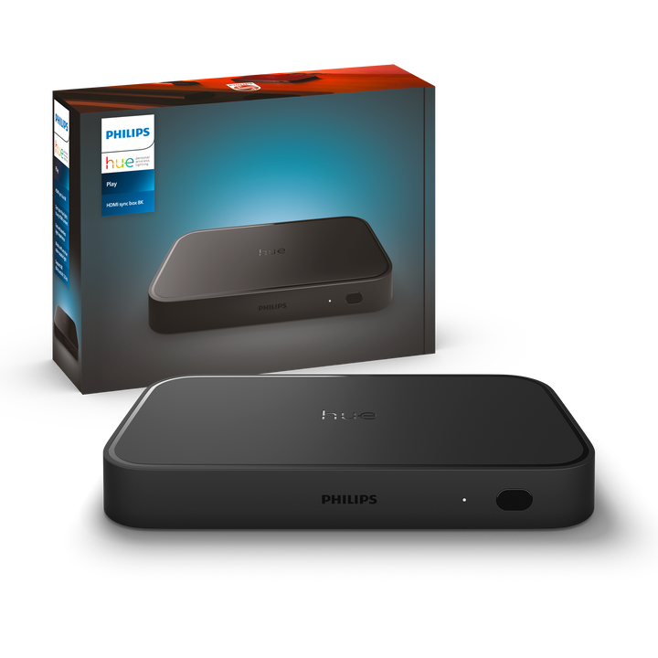 Transforma tu ocio en una experiencia de sincronización de la luz totalmente inmersiva. La Philips Hue Play HDMI sync box 8K te permite jugar, ver y escuchar a un nuevo nivel al sincronizar tus luces Philips Hue con lo que se ve en la pantalla. Gracias a la frecuencia de actualización ultrarrápida, hace coincidir los colores de la luz con el contenido de vídeo de máxima calidad a 8K 60 Hz y 4K 120 Hz.