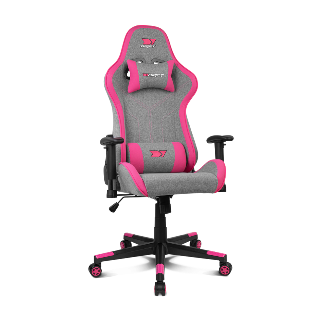 Silla Gaming  DR90 Pro Gris/Rosa Tela