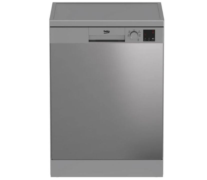 Lavavajillas de libre instalaci&oacute;n Beko DVN05320X acabado en acero inoxidable, con capacidad para 13 cubiertos, 5 programas de lavado, funci&oacute;n de media carga, sistema antifugas WaterSafe&trade; y display electr&oacute;nico.
