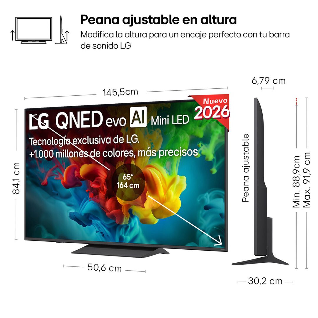 Smart TV QNED evo MiniLED AI 65 pulgadas 65QNED83B