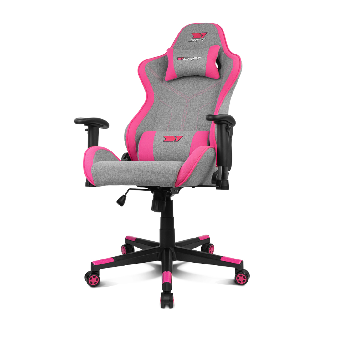 Silla Gaming  DR90 Pro Gris/Rosa Tela
