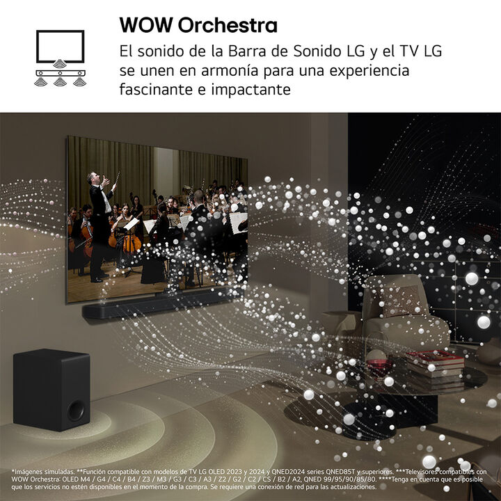 Barra 5.1.1 con sub y traseros &ldquo;wireless&rdquo;, Dolby Atmos, IA y dise&ntilde;o premium.