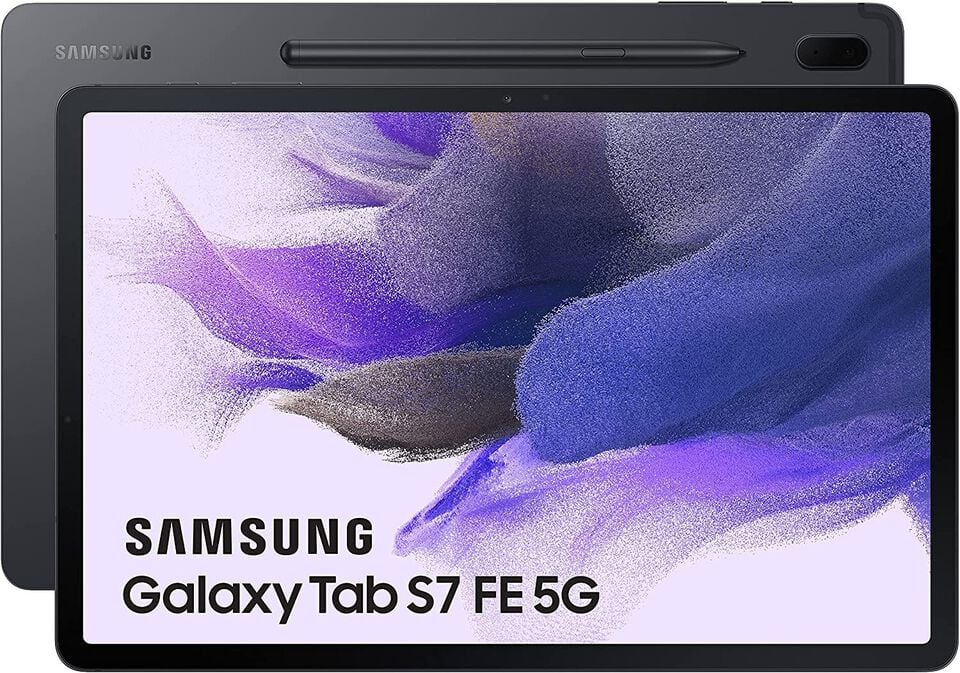<h2>Samsung Galaxy Tab S7 FE 64 GB WiFi + 5G Negro Reacondicionado &ndash; Estado Premium (A+)</h2>

<p>La <strong>Samsung Galaxy Tab S7 FE de 64 GB WiFi + 5G Negro Reacondicionado en Estado Premium (A+)</strong> integra una pantalla de 12.4 pulgadas, conectividad 5G, el l&aacute;piz S Pen y el rendimiento necesario para el trabajo y el entretenimiento. Este dispositivo ha sido sometido a un riguroso proceso de inspecci&oacute;n, pruebas t&eacute;cnicas y limpieza para garantizar un perfecto funcionamiento operativo del dispositivo.</p>

<p>✨ <strong>Grado Est&eacute;tico Premium (A+):</strong> Dispositivos con muy poco uso y mantenidos en las mejores condiciones, pr&aacute;cticamente como nuevos o con m&iacute;nimos desperfectos muy poco visibles a simple vista en pantalla, carcasa lateral y trasera, c&aacute;maras o botones.</p>

<ul>
  <li>⚙️ <strong>Revisi&oacute;n por expertos</strong> en + de 80 puntos</li>
  <li>🛡️ Reacondicionados con <strong>componentes originales</strong></li>
  <li>🔋 Al menos un <strong>85% de la capacidad de su bater&iacute;a</strong></li>
  <li>📆 <strong>30 d&iacute;as</strong> de prueba</li>
  <li>💳 Pago en 24 meses, sin intereses</li>
  <li>✅ <strong>Garant&iacute;a del proveedor de 36 meses</strong>
    <br><em>*Nota sobre la resistencia al agua: Al ser un producto reacondicionado, no se garantiza la estanqueidad ni la resistencia al agua originales.</em></li>
</ul>

<h3>&iquest;Qu&eacute; incluye el paquete?</h3>
<p>Para reducir el impacto ambiental, el producto se presenta en un embalaje sostenible y optimizado:</p>
<ul>
  <li>1x Samsung Galaxy Tab S7 FE 64 GB WiFi + 5G (Color: Negro)</li>
  <li>1x S Pen</li>
  <li>1x Cable de carga compatible</li>
  <li><em>Nota: El producto se env&iacute;a en una caja de cart&oacute;n gen&eacute;rica. No se incluyen auriculares ni adaptador de corriente de pared.</em></li>
</ul>