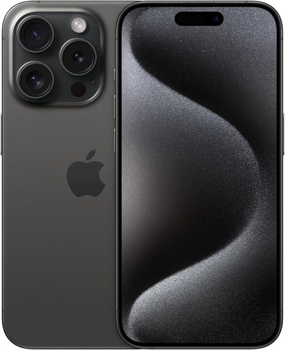 iPhone 15 Pro reacondicionado Premium A+ de 512 GB, acabado titanio negro.