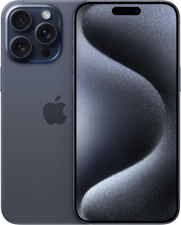 iPhone 15 Pro reacondicionado Premium A+ de 1 TB, acabado titanio azul.
