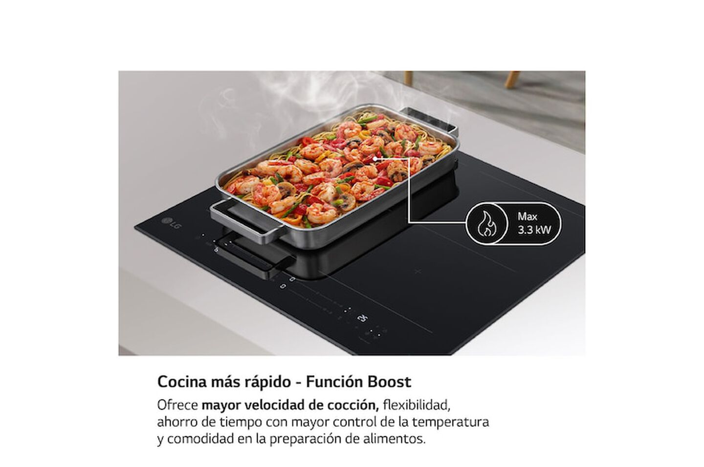 Placa de inducci&oacute;n CBIZ2437B 59 cm Negra