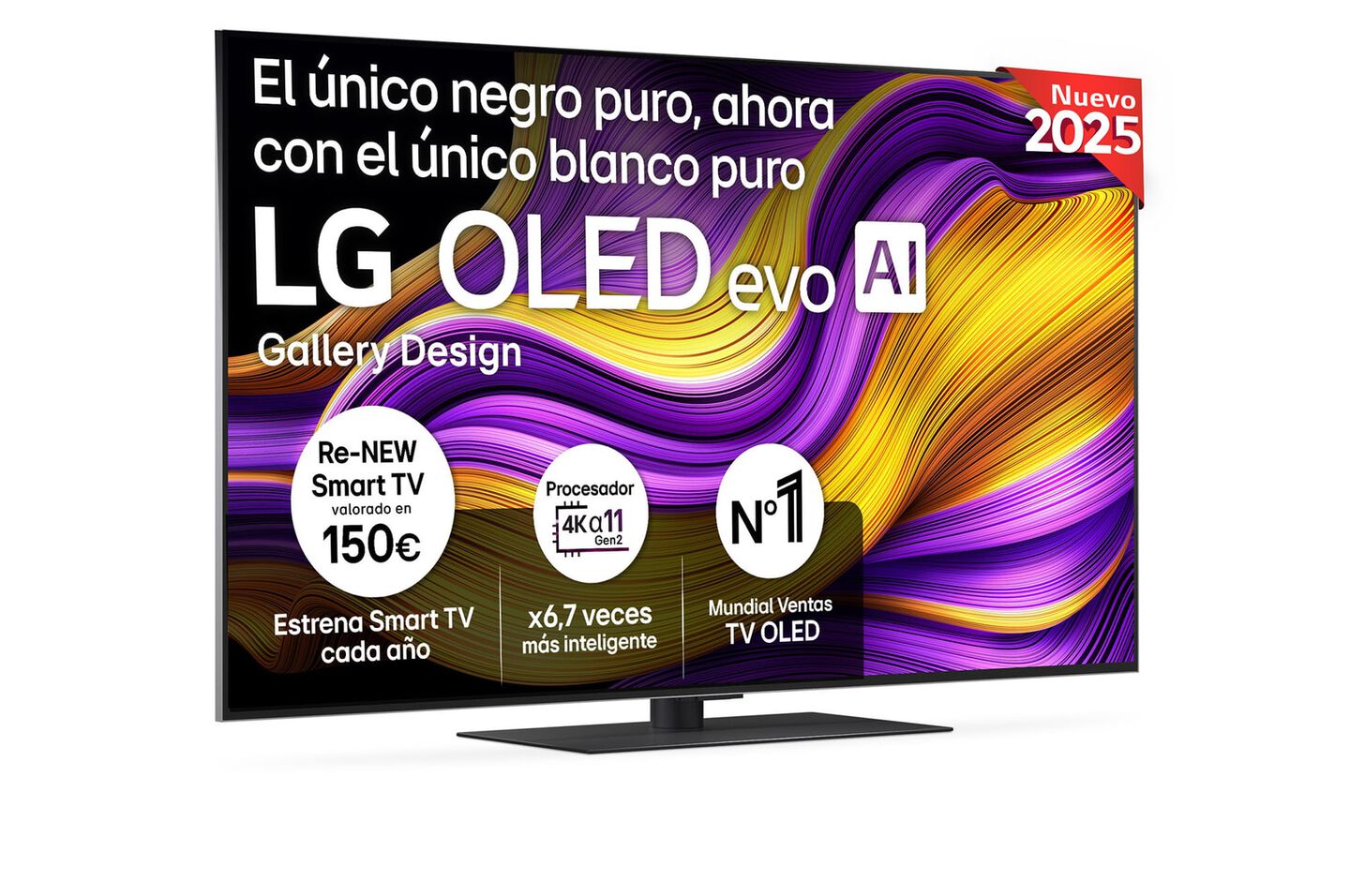 Smart TV OLED evo AI G5 55 4K 2025 (con peana)