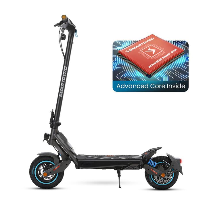 Patinete eléctrico Rockway GT con doble suspensión, motor de 1800w de potencia máxima, batería de 15.000 mAh donde podrás recorrer hasta 60km de autonomía.