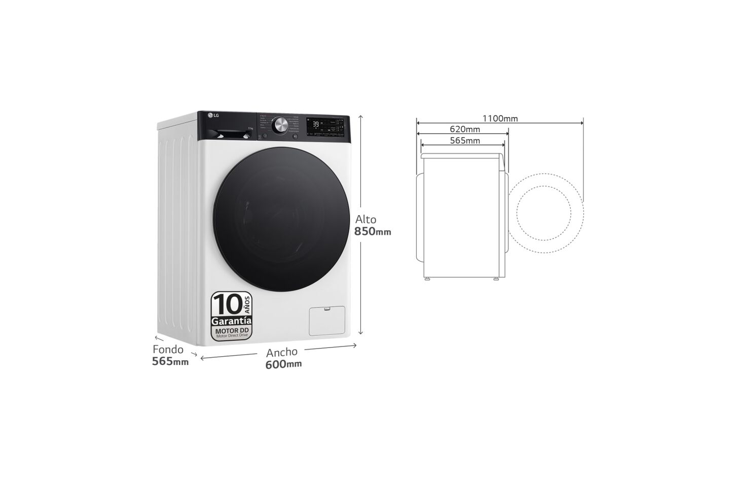La Lavadora LG F4WR7511AGH es la elección ideal
