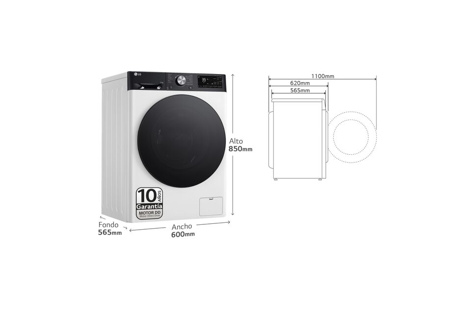 La Lavadora LG F4WR7511AGH es la elección ideal