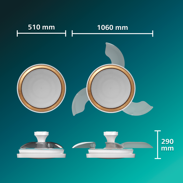 Ventilador de techo modelo Philips Bliss Oro 2026 .
