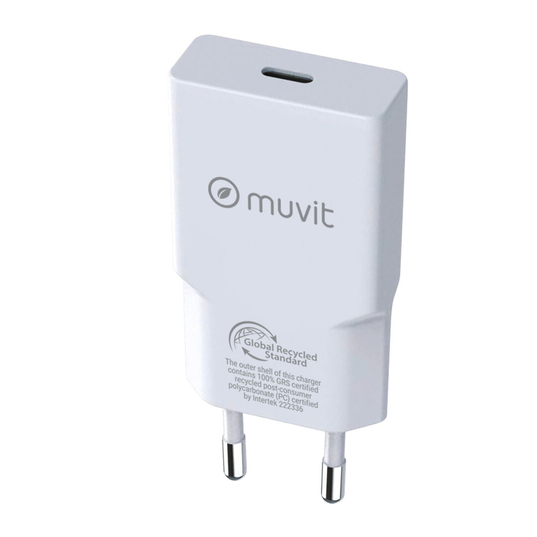 Cargador de pared Slim Tipo C PD 30W blanco