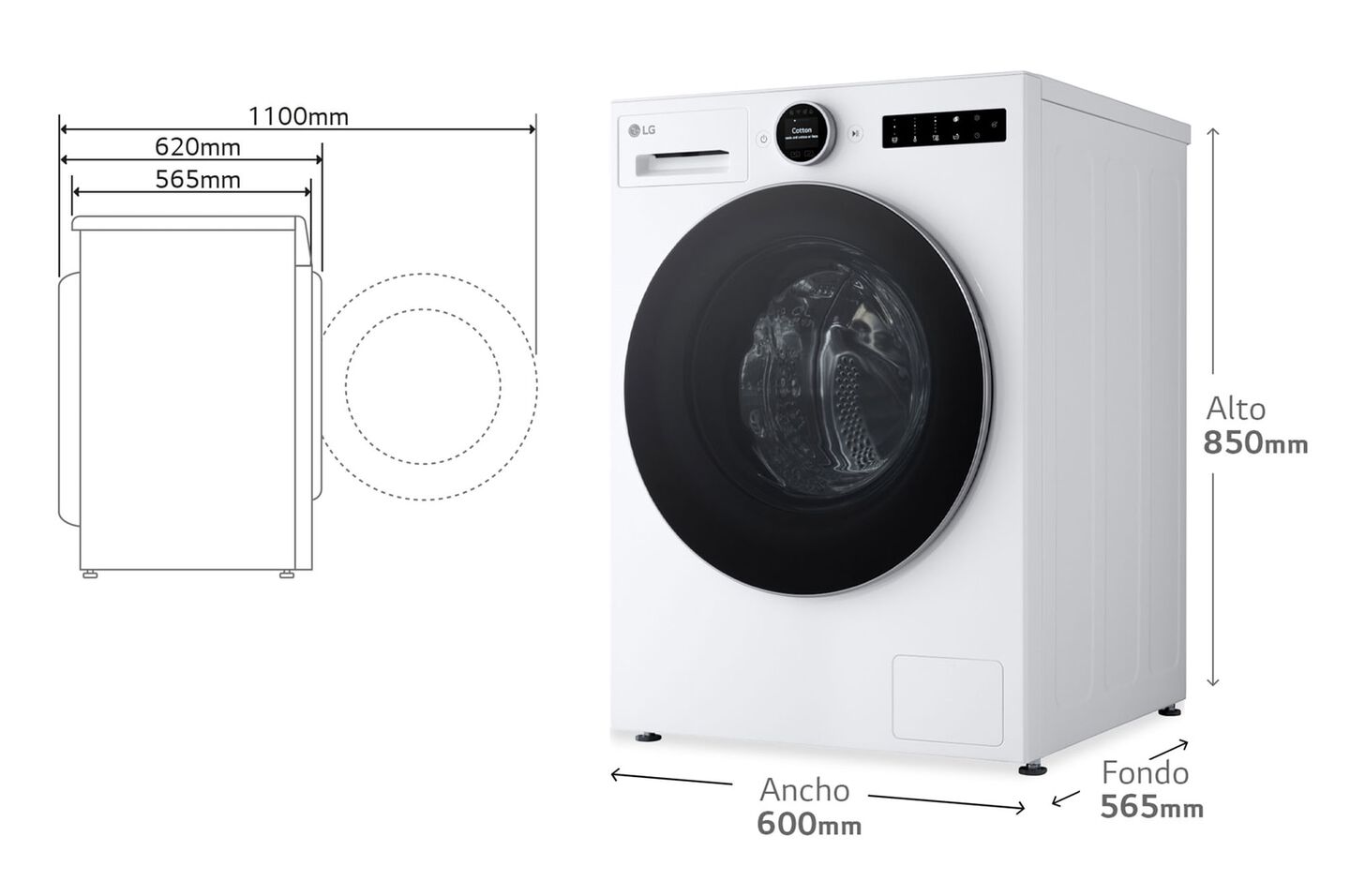 Lavadora 9 kg con autodosificaci&oacute;n, vapor y m&aacute;xima eficiencia A.