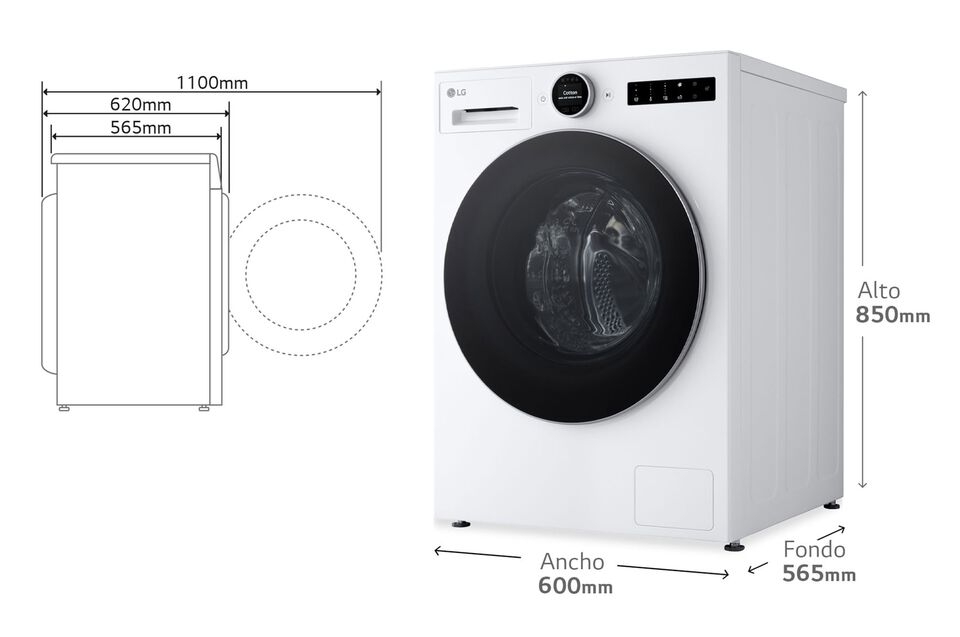 Lavadora 9 kg con autodosificaci&oacute;n, vapor y m&aacute;xima eficiencia A.