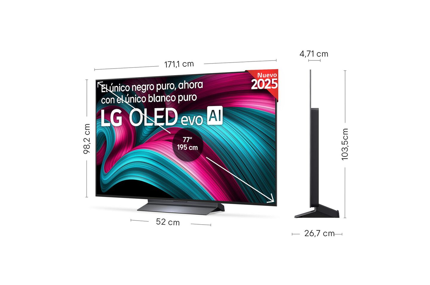 Smart TV LG OLED evo AI C5 77 pulgadas 4K 2025