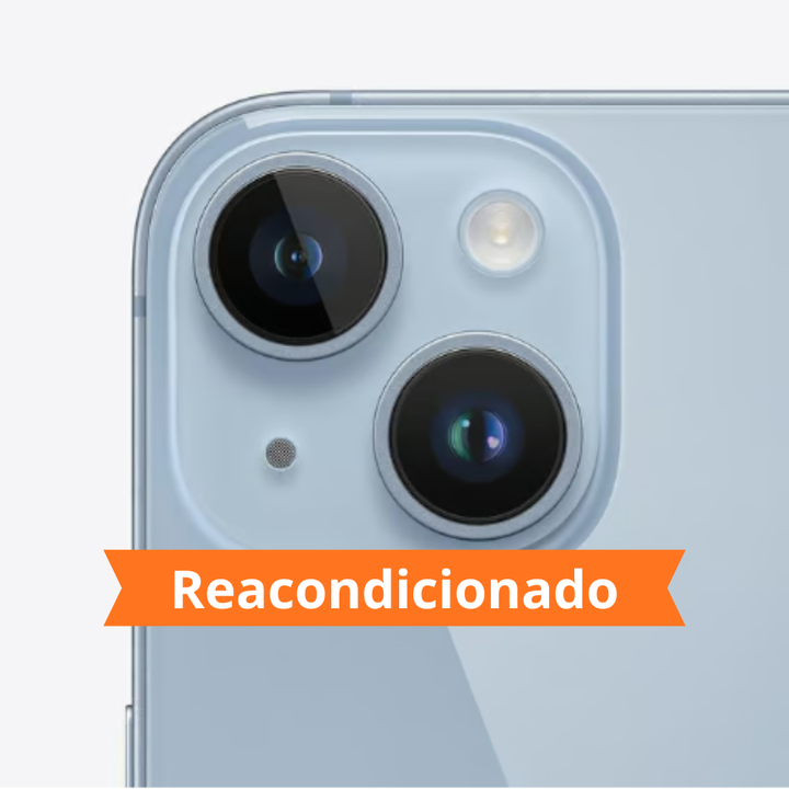 ⭐ iPhone 14 128 GB Azul
El iPhone 14 de 128 GB en color azul combina un dise&ntilde;o moderno y elegante con un rendimiento avanzado, ofreciendo una experiencia r&aacute;pida, fluida y fiable para el d&iacute;a a d&iacute;a. Gracias a su pantalla Super Retina XDR, su potente sistema de c&aacute;maras y su amplia capacidad de almacenamiento, es una excelente opci&oacute;n para disfrutar de fotograf&iacute;a, entretenimiento y productividad en un &uacute;nico dispositivo.

📱 Modelo: iPhone 14.
💾 Capacidad de almacenamiento: 128 GB.
🎨 Color: Azul.
🖥️ Pantalla Super Retina XDR de 6,1" con colores vibrantes, gran brillo y un excelente nivel de detalle.
⚡ Chip de alto rendimiento dise&ntilde;ado para ofrecer velocidad, eficiencia y una experiencia de uso fluida.
📸 Sistema avanzado de doble c&aacute;mara de 12 MP para capturar fotograf&iacute;as y v&iacute;deos con gran calidad.
🌙 Mejor rendimiento en condiciones de poca luz para obtener im&aacute;genes m&aacute;s n&iacute;tidas y detalladas.
🎥 Grabaci&oacute;n de v&iacute;deo de alta calidad para crear contenidos con resultados sorprendentes.
📶 Conectividad 5G para navegar, descargar y compartir contenido con mayor rapidez.
🔋 Bater&iacute;a optimizada para acompa&ntilde;arte durante toda la jornada.
🎮 Excelente rendimiento para multitarea, juegos y aplicaciones exigentes.
🔊 Sonido de alta calidad para disfrutar de m&uacute;sica, pel&iacute;culas, series y llamadas.
🔒 Face ID integrado para un acceso seguro y r&aacute;pido.
🛡️ Dise&ntilde;o resistente con acabados premium y gran durabilidad.
✅ Disfruta de un smartphone potente, equilibrado y preparado para cualquier situaci&oacute;n, ofreciendo una combinaci&oacute;n perfecta de rendimiento, autonom&iacute;a y calidad fotogr&aacute;fica.

⭐ El iPhone 14 128 GB Azul destaca por su atractivo dise&ntilde;o, fluidez, calidad de imagen y amplia capacidad de almacenamiento, convirti&eacute;ndose en una excelente opci&oacute;n para quienes buscan una experiencia Apple completa.

🛡️ Compra con total tranquilidad
🔖 Producto reacondicionado Grado Excelente (A).
💳 Financiaci&oacute;n a 24 meses.
📄 3 a&ntilde;os de garant&iacute;a.
🛡️ Garant&iacute;a Orange.
✅ 14 d&iacute;as de derecho de desistimiento.