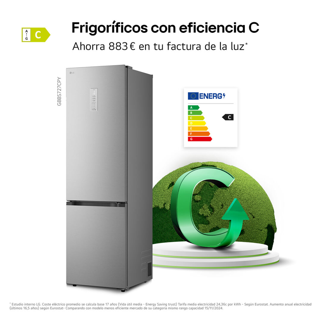 Frigor&iacute;fico Combi DoorCooling 375L Inox GBBS727CPY