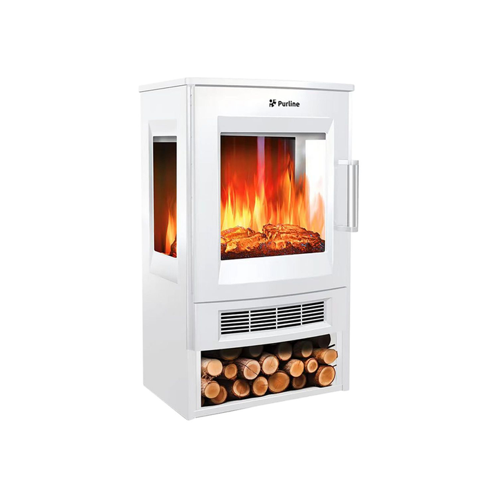 La CHE-720 W es un modelo de suelo cuyo dise&ntilde;o imita el estilo tradicional de las estufas de le&ntilde;a, contiene el efecto de llama LED, el efecto le&oacute;n y tres cristales para una mejor visi&oacute;n del fuego LED.