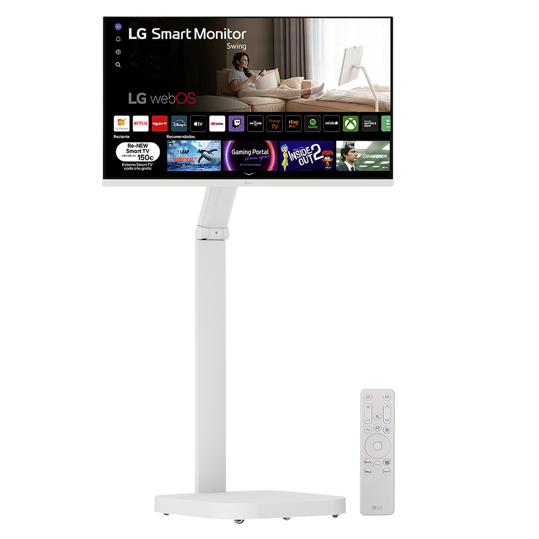 Smart Monitor Swing, 32" , serie Cine & Streaming, 4K UHD, Smart Monitor webOS 24, peana Swing port&aacute;til y flexible, Mando Magic Pointer Remote.