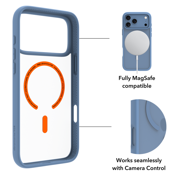 Funda iPhone 18 Pro Max/17 Pro Max Azul Grenen Ultra D3O con  MS + Eco Protector + power bank de 5.000mAh