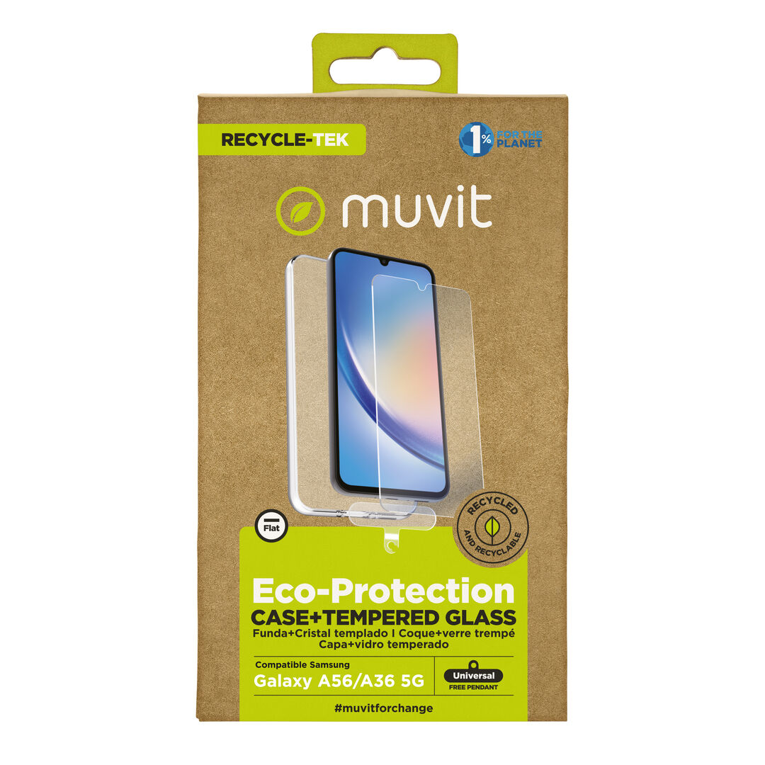 La protecci&oacute;n del medio ambiente es, hoy en d&iacute;a, una preocupaci&oacute;n en todo momento, junto a la preocupaci&oacute;n de proteger nuestro Smartphone. Con las fundas recycletek de muvit for change, proponemos una gama de fundas reciclables, fabricadas con fundas usadas y viejas. Una manera responsable de proteger nuestro smartphone. Porque contribuir en la lucha contra la contaminaci&oacute;n y proteger nuestro eco sistema, debe formar parte de nuestros gestos cotidianos.