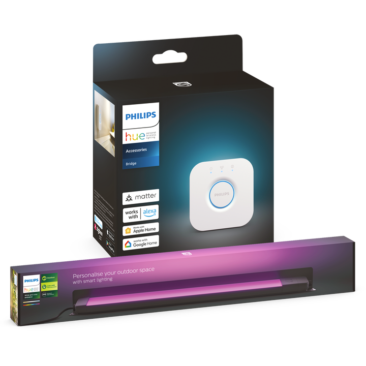 <p>Ba&ntilde;ador de Pared Amarant Philips Hue White&nbsp;&amp; Color.</p>
<p>Bridge NO&nbsp;incluido.</p>
<p>Dimmer Switch NO incluido.</p>
<p>Driver NO incluido.</p>
<p>Compatible con Amazon Alexa, Apple HomeKit y Google Home</p>
<p>Ba&ntilde;a con luz blanca y de color grandes extensiones en espacios al aire libre, como cercas, muros y setos. El foco lineal Amarant, que forma parte del sistema de bajo voltaje, se conecta a una fuente de alimentaci&oacute;n Philips Hue e incluso se pueden conectar entre s&iacute;, creando un muro de luz continuo.</p>
<ul style="list-style-type: circle;">
<li><strong>Casquillo:</strong>&nbsp;Integrado.</li>
<li><strong>Voltaje (V):&nbsp;</strong>24V</li>
<li><strong>Consumo (W):</strong>&nbsp;20W</li>
<li><strong>Luminosidad (LM):&nbsp;</strong>1400 lm a 4000&nbsp;K</li>
<li><strong>Horas duraci&oacute;n:&nbsp;</strong>25.000</li>
<li><strong>Di&aacute;metro (mm):</strong>&nbsp;795</li>
<li><strong>Altura&nbsp;(mm):</strong>&nbsp;50</li>
<li><strong>Fondo (mm):</strong>&nbsp;68</li>
<li><strong>Regulable:</strong>&nbsp;SI</li>
<li><strong>Cambio de Color:</strong>&nbsp;SI</li>
<li><strong>Mando Dimmer Switch incluido:</strong>&nbsp;NO</li>
<li><strong>Driver Incluido:</strong>&nbsp;NO</li>
<li><strong>Protecci&oacute;n IP:</strong>&nbsp;IP44</li>
</ul>