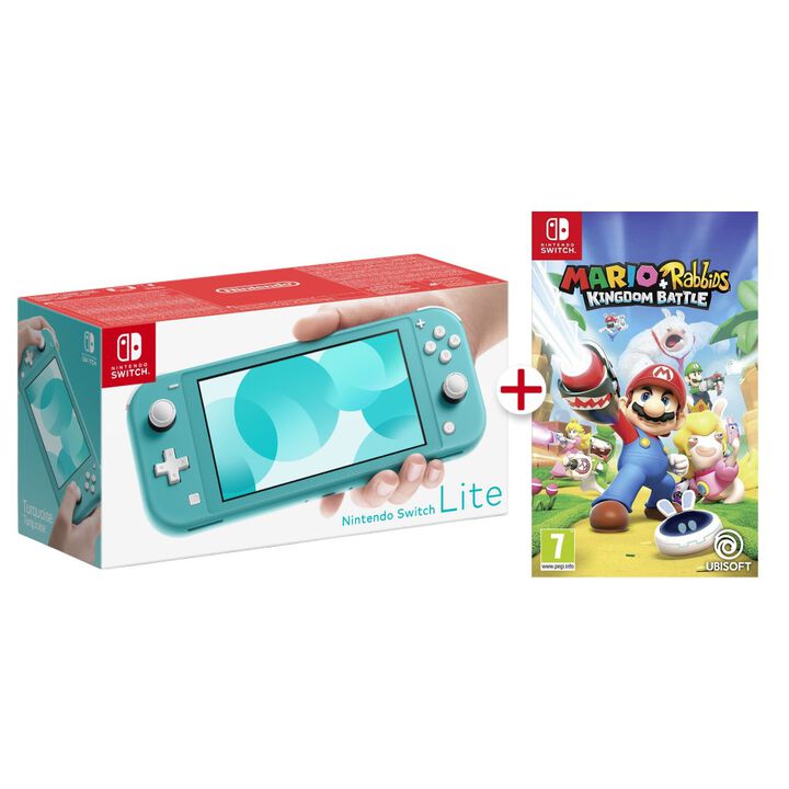 NINTENDO SWITCH LITE AZUL TURQUESA + MARIO + RABBIDS KINGDOM BATTLE EN CAJA CODIGO DESCARGA DIGITAL VERSI&Oacute;N ESPA&Ntilde;OLA GARANT&Iacute;A EUROPEA

NINTENDO SWITCH LITE TURQUESA

Nintendo Switch Lite, la nueva incorporaci&oacute;n a la familia Nintendo Switch, es una consola compacta, ligera y f&aacute;cil de transportar, que cuenta con controles integrados.

Con Nintendo Switch Lite se puede jugar a todos los programas de Nintendo Switch que son compatibles con el modo port&aacute;til. Es ideal para los usuarios que prefieran jugar fuera o para aquellos que quieran jugar en l&iacute;nea o de manera local en el modo multijugador con familiares o amigos que tengan una consola Nintendo Switch insignia.

Como se trata de una consola enfocada al juego port&aacute;til, Nintendo Switch Lite no puede conectarse al televisor.

Lleva tus juegos favoritos contigo f&aacute;cilmente

Si un juego es compatible con funciones del mando Joy-Con como, por ejemplo, la vibraci&oacute;n HD, la c&aacute;mara infrarroja de movimiento y los sensores de movimiento, ciertas caracter&iacute;sticas del juego no estar&aacute;n disponibles si se utiliza solo la consola Nintendo Switch Lite. En ese caso, se requieren mandos Joy-Con (a la venta por separado) para poder disfrutar de dichas caracter&iacute;sticas.

En el caso de juegos que no sean compatibles con el modo port&aacute;til, los jugadores pueden conectar mandos Joy-Con (a la venta por separado) de manera inal&aacute;mbrica a Nintendo Switch Lite. Los usuarios deber&aacute;n tener un dispositivo para cargar los mandos Joy-Con, como, por ejemplo, el soporte de carga para mandos Joy-Con. Para comprobar la compatibilidad de t&iacute;tulos espec&iacute;ficos con los distintos modos de juego, se puede consultar la caja del producto o visitar Nintendo eShop.

Conecta hasta ocho consolas para partidas multijugador

Multijugador local

Se pueden conectar hasta ocho consolas Nintendo Switch o Nintendo Switch Lite para jugar a juegos competitivos o cooperativos.

Multijugador en l&iacute;nea

Si te suscribes a Nintendo Switch Online, podr&aacute;s jugar con amigos u otros jugadores de todo el mundo, acceder a un cat&aacute;logo en constante crecimiento de juegos cl&aacute;sicos de NES con funciones en l&iacute;nea a&ntilde;adidas, disfrutar de ofertas exclusivas como TETRIS&reg; 99 y cupones para juegos de Nintendo Switch, y mucho m&aacute;s.

Men&uacute; HOME

Desde el men&uacute; HOME puedes iniciar juegos y seleccionar ajustes. Aqu&iacute;, adem&aacute;s de gestionar tu lista de amigos y cuentas de usuario, tambi&eacute;n puedes cambiar la configuraci&oacute;n de la consola.

Funciones principales del men&uacute; HOME:

    Noticias: Tu Nintendo Switch estar&aacute; al d&iacute;a de lo &uacute;ltimo en juegos.
    Nintendo eShop: Encuentra y compra la versi&oacute;n completa de los juegos, as&iacute; como contenidos descargables.
    &Aacute;lbum: Gracias al bot&oacute;n de captura, podr&aacute;s hacer capturas de pantalla y guardar v&iacute;deos de determinados juegos con facilidad. Luego podr&aacute;s verlos, editarlos y compartirlos en las redes sociales desde el &aacute;lbum.

Una consola enfocada al juego port&aacute;til

Ideal para los jugadores que no se est&aacute;n quietos.

Nintendo Switch Lite, la nueva incorporaci&oacute;n a la familia Nintendo Switch, es una consola compacta, ligera y f&aacute;cil de transportar, que cuenta con controles integrados.

Con Nintendo Switch Lite se puede jugar a todos los programas de Nintendo Switch que son compatibles con el modo port&aacute;til. Es ideal para los usuarios que prefieran jugar fuera o para aquellos que quieran jugar en l&iacute;nea o de manera local en el modo multijugador con familiares o amigos que tengan una consola Nintendo Switch insignia.

Como se trata de una consola enfocada al juego port&aacute;til, Nintendo Switch Lite no puede conectarse al televisor.

MARIO + RABBIDS KINGDOM BATTLE
***Aviso: la caja no contiene cartucho sino una c&oacute;digo de descarga digital del juego completo.

Esta es la historia del inesperado encuentro entre el h&eacute;roe m&aacute;s emblem&aacute;tico de la historia de los videojuegos, Mario, y los irreverentes, ca&oacute;ticos y adorables Rabbids.

Emb&aacute;rcate con ellos en una aventura y descubre el Reino Champi&ntilde;&oacute;n como nunca lo hab&iacute;as visto! &iexcl;Un nuevo mundo que los Rabbids han puesto patas arriba, pero que est&aacute; lleno de secretos y gui&ntilde;os a los juegos cl&aacute;sicos de Mario!

Mario y sus amigos usar&aacute;n cientos de armas nunca vistas, para acabar de forma estrat&eacute;gica con los enemigos al m&aacute;s puro estilo rabbid, con los ocasionales y l&oacute;gicos fallos en los momentos m&aacute;s oportunos.

Los jugadores usar&aacute;n el juego de combate basado en turnos para mover sus h&eacute;roes por el campo de batalla y situarlos en lugares m&aacute;s altos, o utilizar el sistema de tuber&iacute;as y los escenarios destructibles, o recibir una mejora de sus compa&ntilde;eros que les permita situarse en la posici&oacute;n &oacute;ptima de disparo.

Utilizando t&aacute;cticas de combate y el sistema de cobertura, los jugadores explorar&aacute;n los cuatro mundos &uacute;nicos del juego con su equipo de h&eacute;roes, venciendo mientras a los enemigos, recogiendo elementos y resolviendo puzles mientras avanzan en su misi&oacute;n.

En la campa&ntilde;a principal de Mario + Rabbids Kingdom Battle, los jugadores forman un equipo de tres personajes &uacute;nicos, modificando sus caracter&iacute;sticas y destrezas mediante el &aacute;rbol de habilidades propio de cada jugador para formar el tr&iacute;o perfecto.

En los desaf&iacute;os cooperativos adicionales, los jugadores se al&iacute;an con un amigo en el modo multijugador local para jugar en tres niveles de dificultad y acabar con los adversarios como equipo.

Mario + Rabbids Kingdom Battle aprovechan la capacidad de la Nintendo Switch para jugar en cualquier parte y en cualquier lugar, y funciona perfectamente con la filosof&iacute;a de jugar en marcha, de camino a cualquier parte, tanto en el modo individual como en cooperativo.