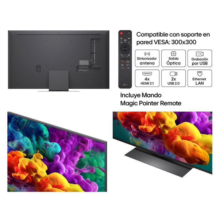 Smart TV LG QNED evo MiniLED AI QNED87 55 pulgadas 4K 2026