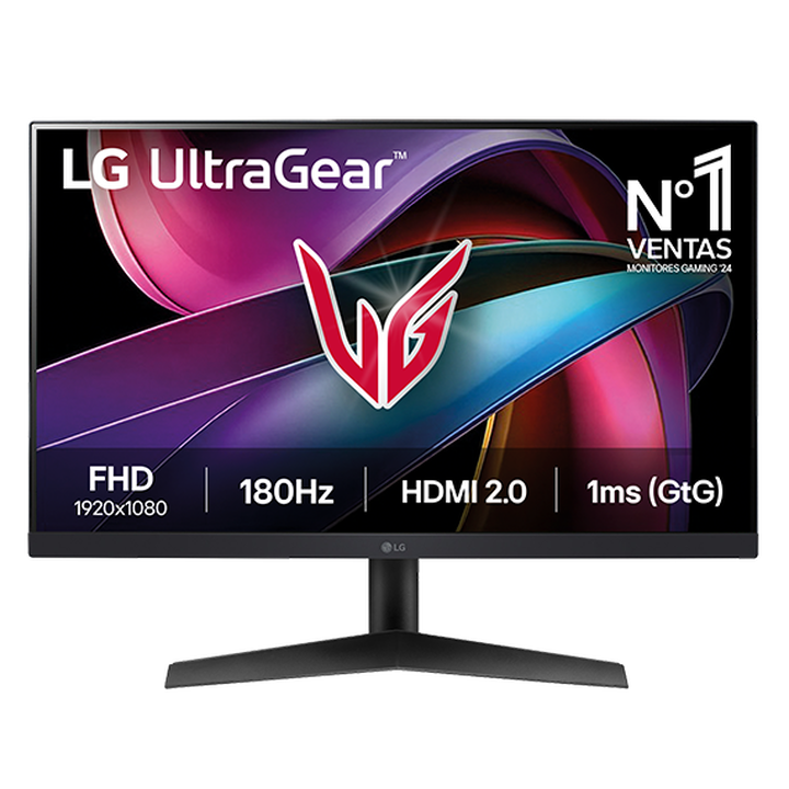 Monitor Gaming LG UltraGear&trade; de 24 pulgadas | Full HD de 180Hz IPS con tiempo de respuesta de 1ms (GtG), compatible con G-SYNC&reg; FreeSync&trade;