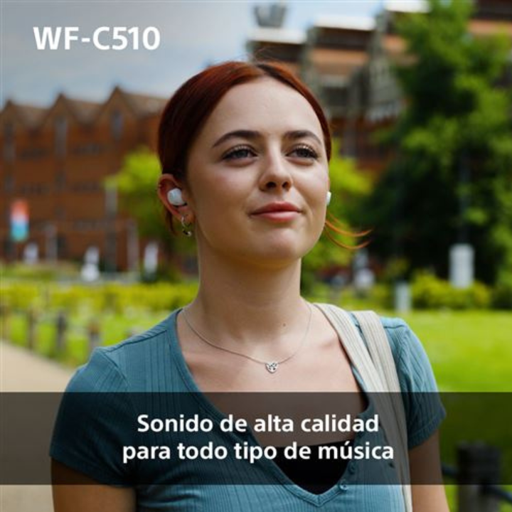 <p>Tras d&eacute;cadas de experiencia en audio de Sony, los auriculares WF-C510 est&aacute;n dise&ntilde;ados para ofrecer alta calidad de sonido para todo tipo de m&uacute;sica.</p>