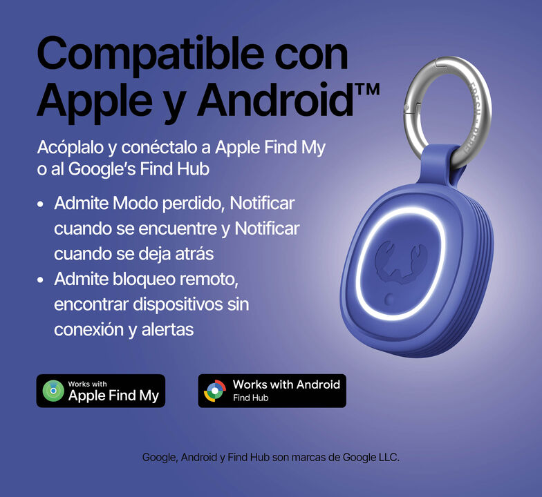Localiza todas tus pertenencias sin importar qu&eacute; m&oacute;vil uses con este Smart Finder (6 Pack) de Fresh 'n Rebel, totalmente compatible con Apple Find My y Android Find Hub. Este set masivo te permite rastrear simult&aacute;neamente tus seis objetos m&aacute;s valiosos desde llaves hasta maletas o mascotas con precisi&oacute;n global y alertas de olvido en tiempo real. Gracias a su resistencia IP67, altavoz integrado para b&uacute;squeda ac&uacute;stica y una autonom&iacute;a total de 16 meses, este pack de seis rastreadores garantiza una protecci&oacute;n profesional, vers&aacute;til y sin l&iacute;mites para todo tu inventario personal en cualquier ecosistema.