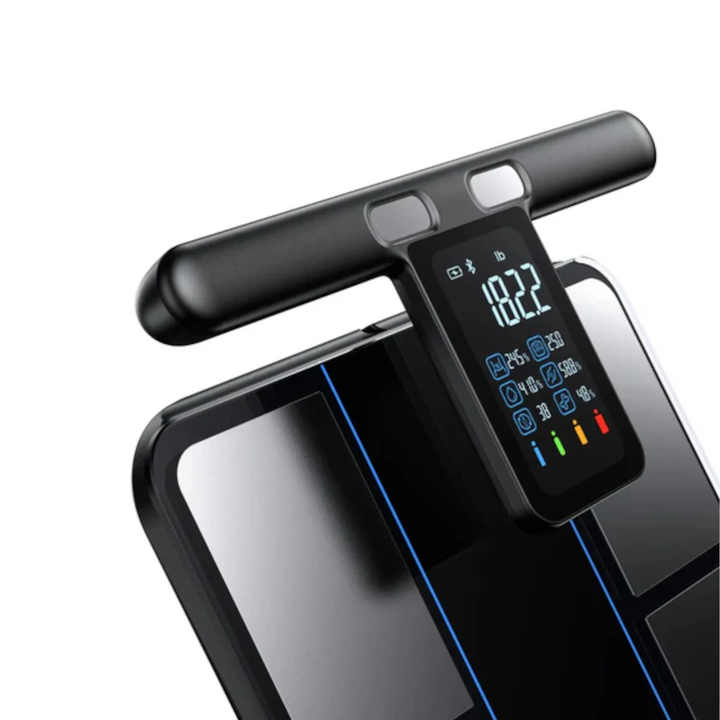 <p>B&aacute;scula corporal inteligente MorphoScan. Transforma tu enfoque de la salud y el fitness con informes completos de an&aacute;lisis de composici&oacute;n corporal.La primera b&aacute;scula inteligente de alta gama con ocho electrodos de an&aacute;lisis de impedancia bioel&eacute;ctrica (BIA): cuatro integrados en la plataforma y cuatro en el mango extensible. Estos puntos de contacto adicionales permiten una medici&oacute;n m&aacute;s completa y precisa de m&aacute;s de 50 par&aacute;metros corporales.</p>