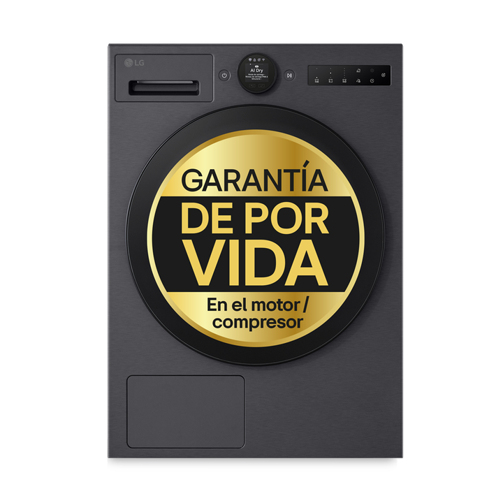 Secadora con Inteligencia artificial 9kg, clase energ&eacute;tica B, con Bomba de calor Dual Inverter, Acero negro mate, Serie 700