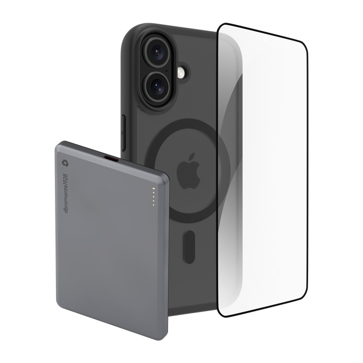 Funda iPhone 17 MS Negra + ECO PROTECTOR+ PowerBank Wireless 5.000mAh