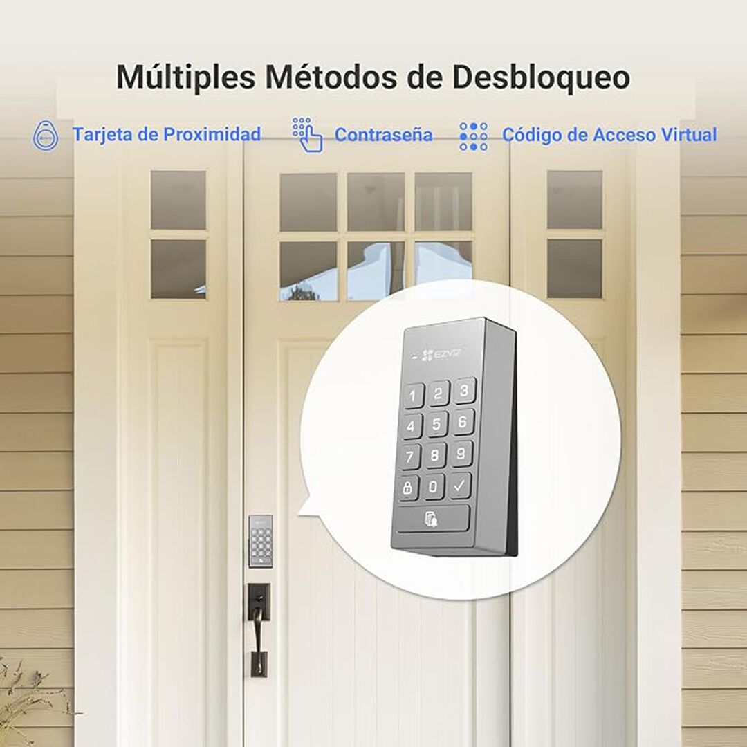 Pack de seguridad inteligente para tu hogar. Incluye la cerradura inteligente DL01 Pro, el teclado DL01CP y el hub A3-R200 para un control total y acceso remoto. ¡Protege tu hogar con la ltima tecnología!