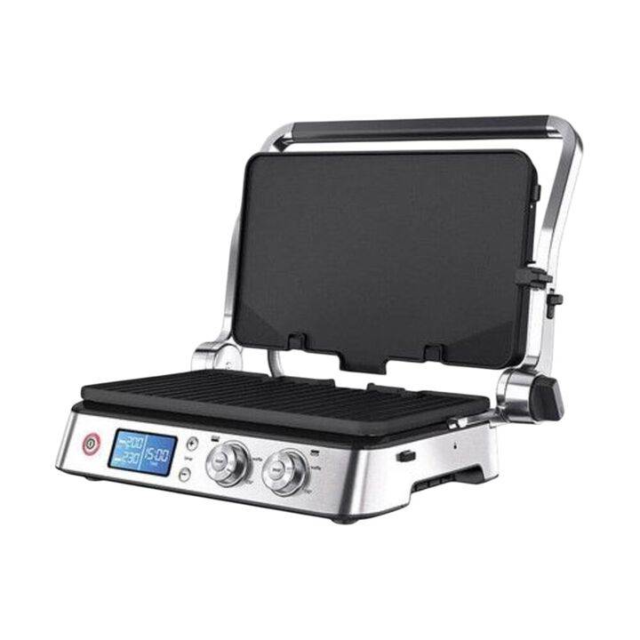 Grill Braun de 2000W con placas desmontables, superficie antiadherente, bandeja recoge-grasa y mango fr&iacute;o; ideal para cocinar para hasta 8 personas.