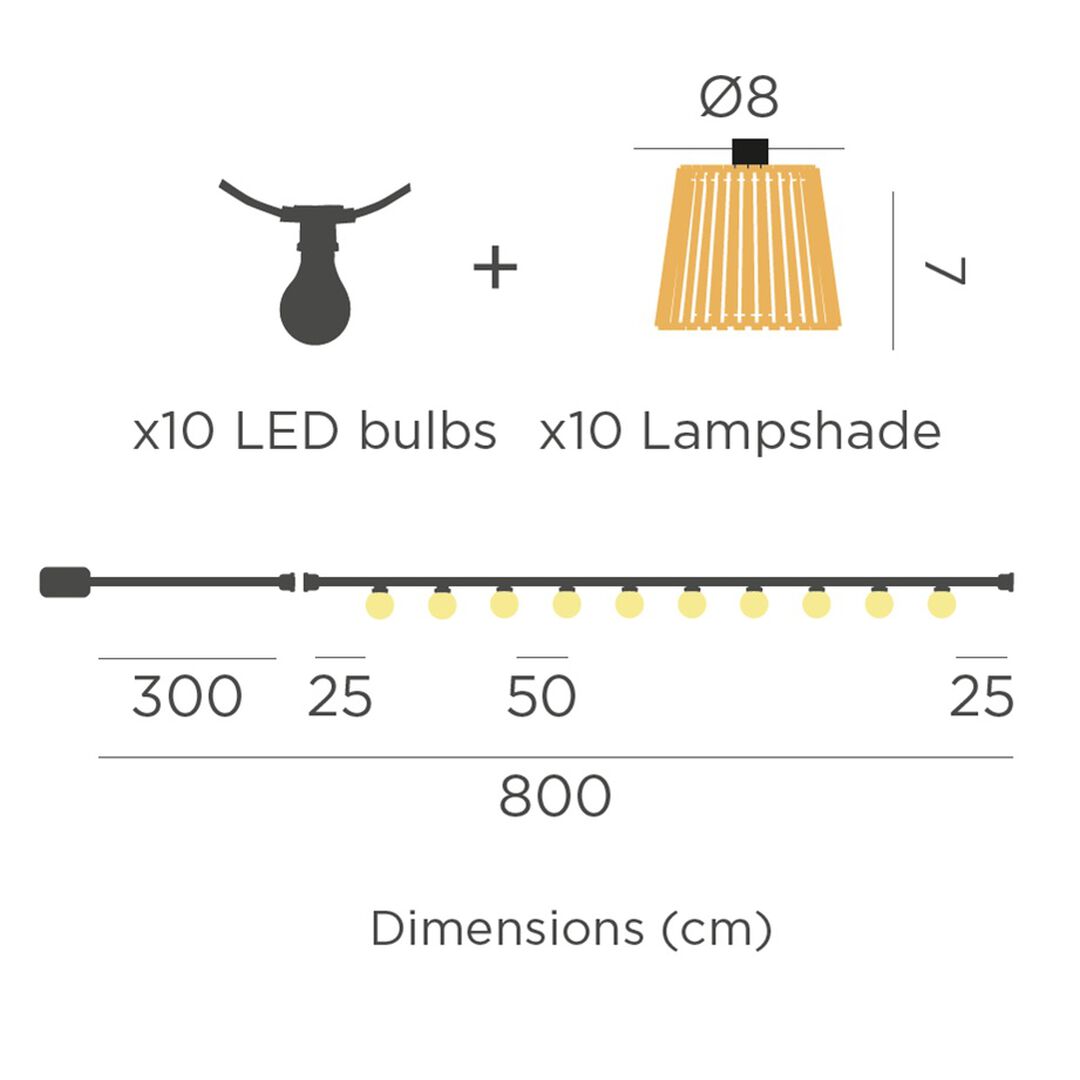 Guirnalda Alba Solar & Bater&iacute;a Luz c&aacute;lida