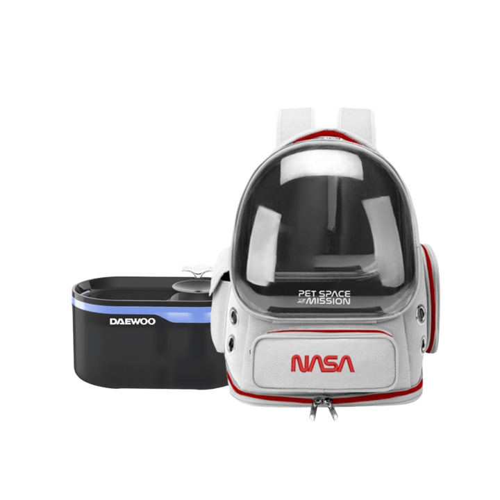 Pack Mochila Nasa Roja + Fuente de Agua auto
