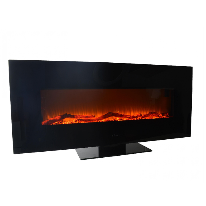 La CHE-515 es una chimenea mural panor&aacute;mica con un dise&ntilde;o moderno en forma de rect&aacute;ngulo extraplano, fabricada en cristal templado en negro y con salida superior del calor. Dispone de display LED y mando a distancia desde donde podr&aacute;s controlar la altura de las llamas, ajustar el termostato y utilizar su programador semanal. Adem&aacute;s ofrece un sistema innovador denominado ventana abierta, de forma que si la temperatura ambiente disminuye bruscamente el termostato se detiene para favorecer el ahorro de energ&iacute;a.

Su tama&ntilde;o (LxPxH: 128x13x55 cm) y su solidez (20Kg) te permitir&aacute;n desplazar la chimenea all&aacute; donde m&aacute;s necesitas. Como extra encontrar&aacute;s una base desmontable, para que puedas colocar tu chimenea tanto en la pared como en el suelo ( no encastrable )

Funcionan gracias a un avanzada tecnolog&iacute;a por convecci&oacute;n ultra silenciosa, de gran potencia (1600W) y bajo consumo que s&oacute;lo requiere enchufarla a la corriente el&eacute;ctrica para comenzar a disfrutar en pocos segundos de un agradable calor.