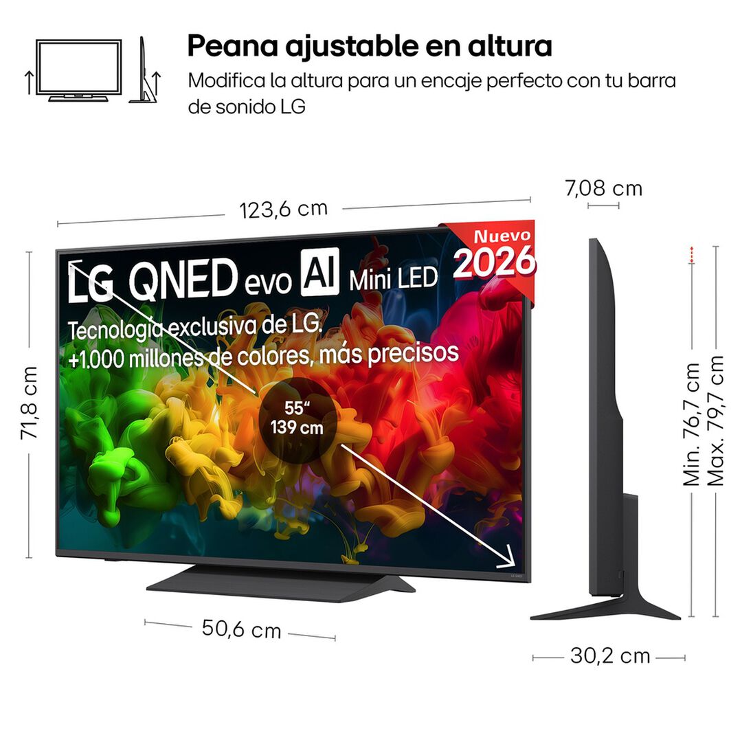 Smart TV QNED evo MiniLED AI 55 pulgadas 55QNED8EB